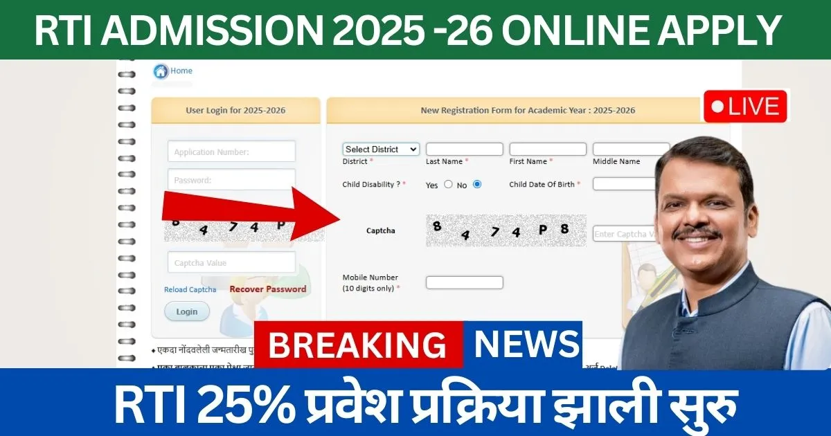 RTI Admission 2025-26 Maharashtra